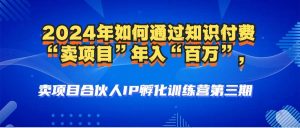 2024年普通人如何通过知识付费“卖项目”年入“百万”人设搭建-黑科技…-KJ分享
