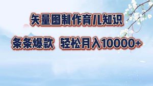 矢量图制作育儿知识，条条爆款，月入10000+-KJ分享