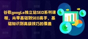 谷歌google独立站SEO系列课程，从零基础到SEO高手，基础知识到高级技巧的覆盖-KJ分享