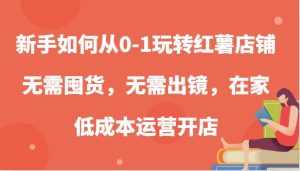 新手如何从0-1玩转红薯店铺,无需囤货,无需出镜,在家低成本运营开店-KJ分享