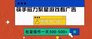 筷手磁力聚星4.0实操玩法,单机30-50+可批量放大【揭秘】-KJ分享