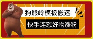 狗熊岭快手连怼技术，好物，涨粉都可以连怼-KJ分享