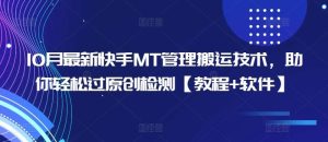 10月最新快手MT管理搬运技术,助你轻松过原创检测【教程+软件】-KJ分享