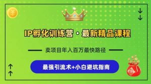 IP孵化训练营,知识付费全流程+最强引流术+小白避坑指南-KJ分享