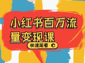 小红书百万流量变现课，小红书电商教程下载-KJ分享