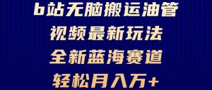 B站无脑搬运油管视频最新玩法，轻松月入过万，小白轻松上手，全新蓝海赛道-KJ分享
