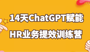ChatGPT赋能HR业务提效14天训练营,从小白到应用高手在HR工作中灵活应用-KJ分享