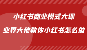 小红书商业模式大课，业界大佬教你小红书怎么做【视频课】-KJ分享
