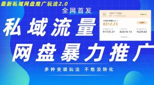 最新暴力私域网盘拉新玩法2.0,多种变现模式,并打造私域回流,轻松日入500+-KJ分享