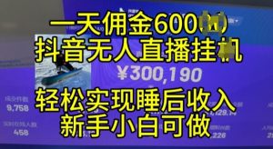 2024年11月抖音无人直播带货挂JI,小白的梦想之路,全天24小时收益不间断实现真正管道收益-KJ分享