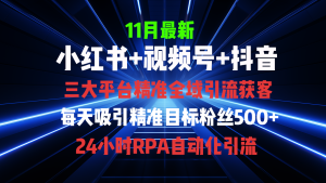 全域多平台引流私域打法，小红书，视频号，抖音全自动获客，截流自…-KJ分享
