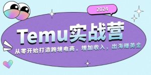 2024Temu实战营：从零开始打造跨境电商，增加收入，出海赚美金-KJ分享