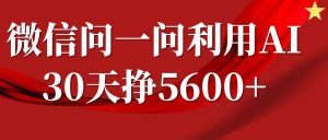 微信问一问分成，利用AI软件回答问题，复制粘贴就行，单号5600+-KJ分享