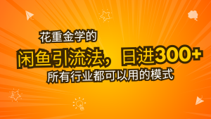 花重金学的闲鱼引流法，日引流300+创业粉，看完这节课瞬间不想上班了-KJ分享