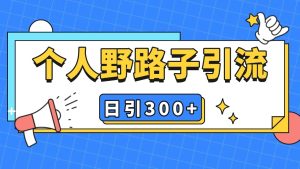 个人野路子引流日引300+精准客户，暴力截流玩法+克隆自热-KJ分享