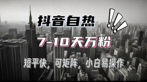 抖音自热涨粉3天千粉，7天万粉，操作简单，轻松上手，可矩阵放大-KJ分享