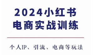 2024小红书电商3.0实战训练，包含个人IP、引流、电商等玩法-KJ分享
