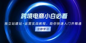 跨境电商小白必看！独立站建站+运营实战教程，助你快速入门并精通-KJ分享