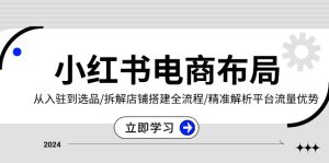小红书电商布局：从入驻到选品/拆解店铺搭建全流程/精准解析平台流量优势-KJ分享