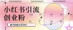 小红书私域引流无脑操作法：AI生成内容，粉丝自动转化，新手轻松日引500+创业粉-KJ分享