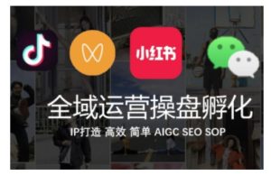 全域运营操盘(抖音+私域+小红书),IP打造高效简单-KJ分享