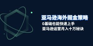 亚马逊海外掘金策略，0基础也能快速上手，亚马逊运营月入十万秘诀-KJ分享