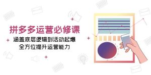 拼多多运营必修课：涵盖底层逻辑到活动起爆，全方位提升运营能力-KJ分享