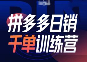 拼多多日销千单训练营第31期-微付费带免费流玩法-KJ分享