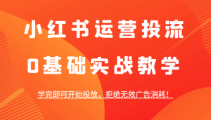 小红书运营投流,0基础实战教学,学完即可开始投放,拒绝无效广告消耗!-KJ分享