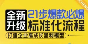 21步爆款必爆标准化流程,全新升级,打造企业高成长盈利模型-KJ分享