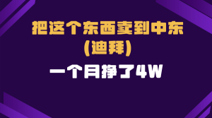 跨境电商一个人在家把货卖到迪拜，暴力项目拆解-KJ分享