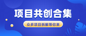 项目共创合集，从0-1全过程拆解，让你迅速找到适合自已的项目-KJ分享