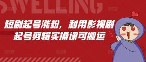 短剧起号涨粉，利用影视剧起号剪辑实操课可搬运-KJ分享