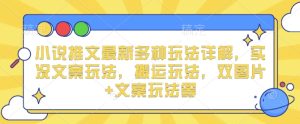 小说推文最新多种玩法详解，实况文案玩法，搬运玩法，双图片+文案玩法等-KJ分享