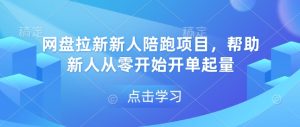网盘拉新新人陪跑项目，帮助新人从零开始开单起量-KJ分享