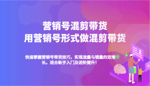 营销号混剪带货，用营销号形式做混剪带货，快速掌握带货技巧，实现流量与销量双增长-KJ分享