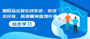 国际站运营实战系统：低成本获客，高质量询盘增长课-KJ分享