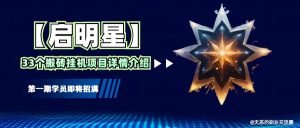 【启明星】33个挂机搬砖项目详细介绍,新手网创看这个就够了。-KJ分享