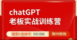 ChatGPT老板实战训练营,用GPT带飞,一人顶一个团队-KJ分享