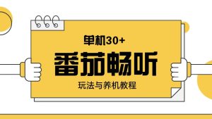 番茄畅听玩法与养机教程:单日日入30+。-KJ分享