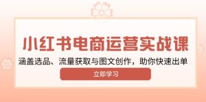 小红书变现运营实战课,涵盖选品、流量获取与图文创作,助你快速出单-KJ分享