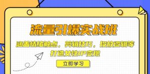 流量引爆实战班，涵盖情绪触点，剪辑技巧，投放逻辑等，打造女性IP变现-KJ分享