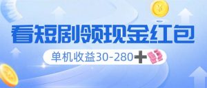 看短剧领收益，单机收益30-280+，可矩阵可多开，实现看剧收益双不误-KJ分享