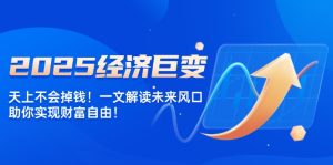 2025经济巨变,天上不会掉钱!一文解读未来风口,助你实现财富自由!-KJ分享