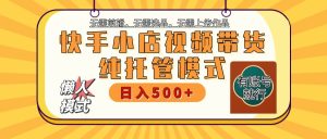 快手小店全程托管 二八分成  最低每月躺赚3000+-KJ分享