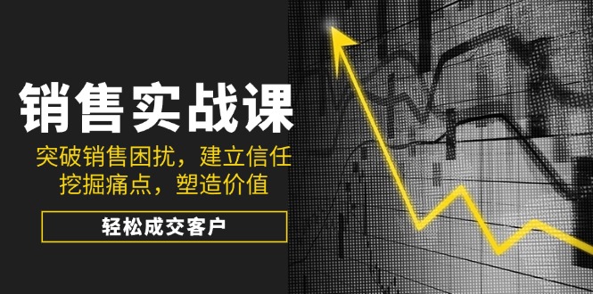 销售实战课，突破销售困扰，建立信任，挖掘痛点，塑造价值，轻松成交客户-KJ分享