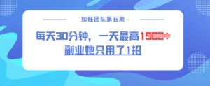副业她只用了1招，每天30分钟，无脑二创，一天最高1.5k-KJ分享