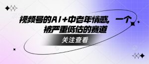 视频号的AI+中老年情感,一个被严重低估的赛道-KJ分享