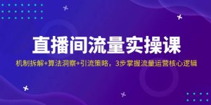 直播间流量实操课：机制拆解+算法洞察+引流策略，3步掌握流量运营核心逻辑-KJ分享