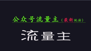 公众号流量全网最新玩法核心,系统讲解各种先进玩法和稳定收益的方法-KJ分享